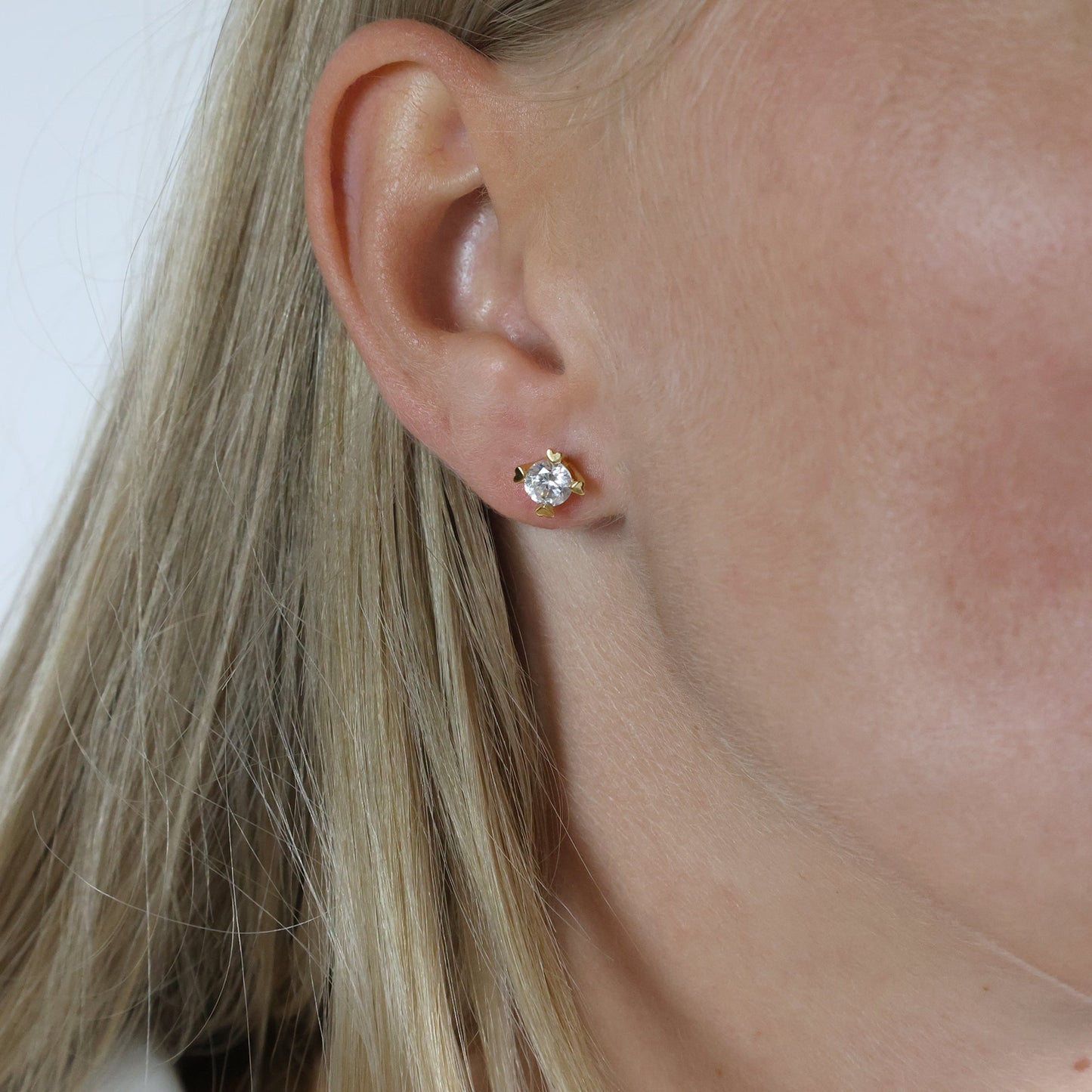 Mary Ørestikker 14 Karat Guld Med 2x0,50ct W/VS Labgrown Diamant