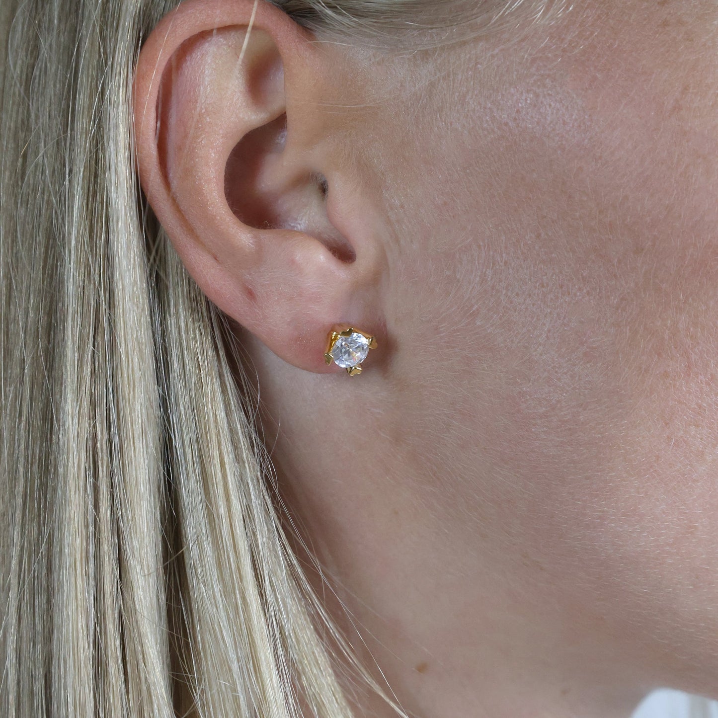 Mary Ørestikker 14 Karat Guld Med 2x0,75ct W/VS Labgrown Diamant