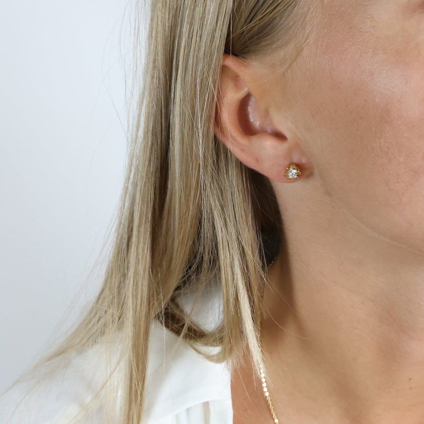 Eternity Ørestikker 14 Karat Guld Med 2x0,20ct W/SI Diamant