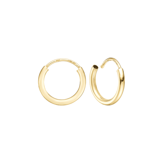 Creoler 14 Karat Guld Diamater 16 mm Med Vippelås Tråd 1,8 mm