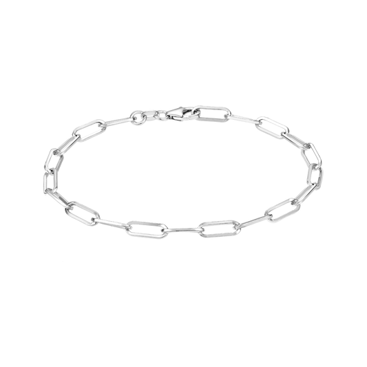 Sølv armbånd ovale led