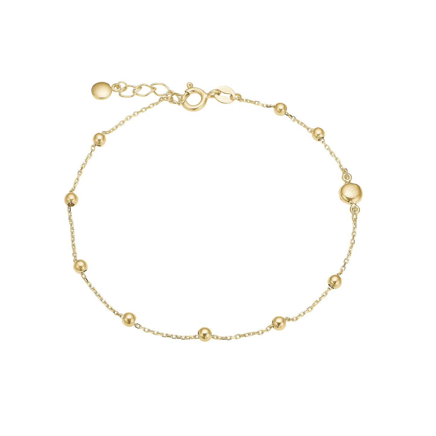 Armbånd Mini Kugler 8 Karat Guld 16 + 3 cm
