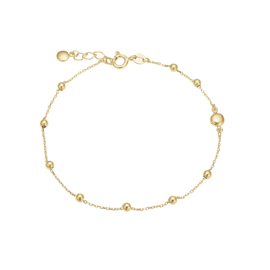 Armbånd Mini Kugler 8 Karat Guld 16 + 3 cm