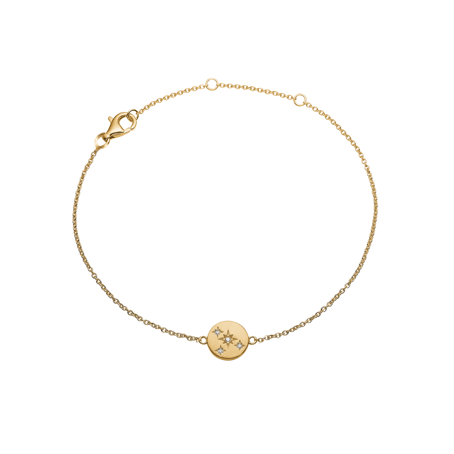 Armbånd med stjerne i forgyldt 