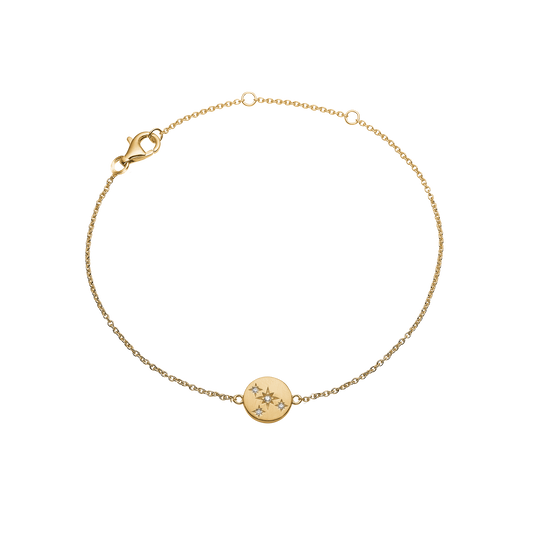Armbånd med stjerne i forgyldt 