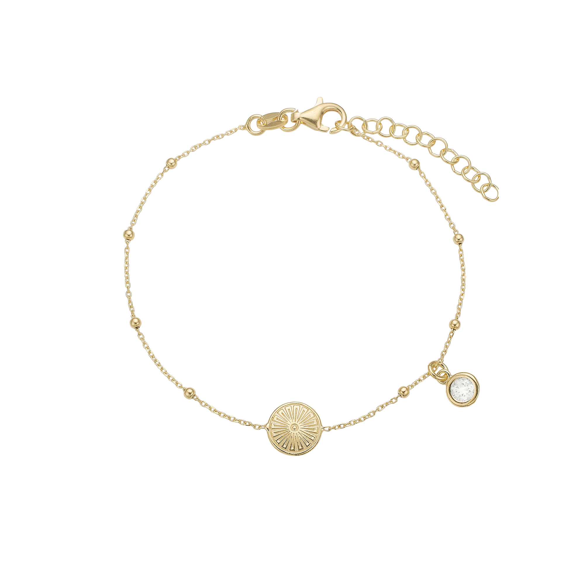 Armbånd med coin i forgyldt 