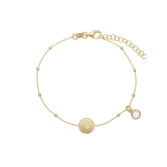 Armbånd med coin i forgyldt 