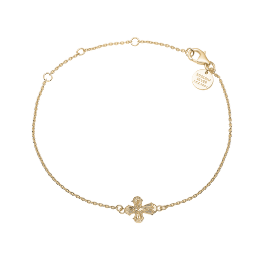 Dagmarkors Armbånd Forgyldt Sterling Sølv 14,5 - 21 cm