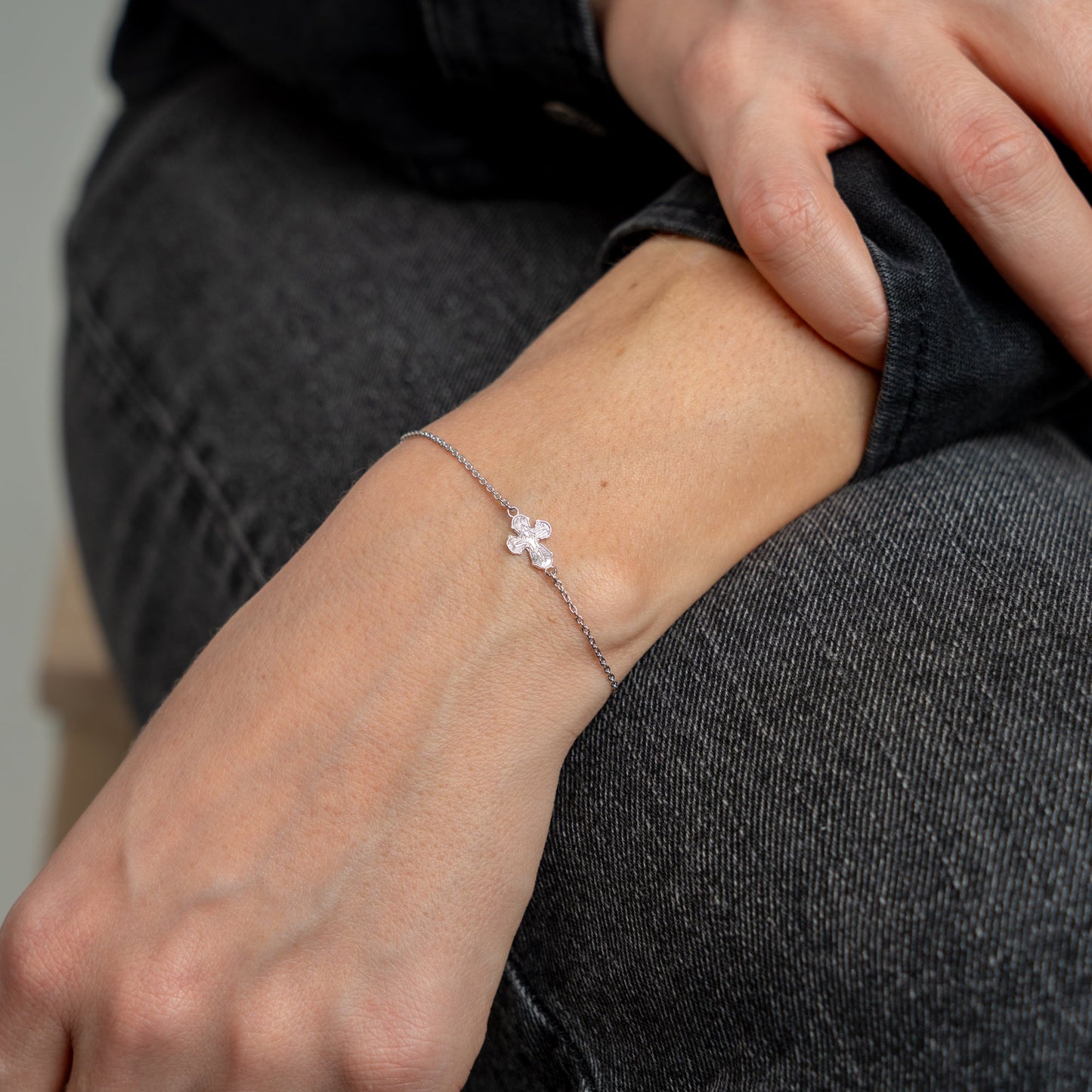 Dagmarkors Armbånd Sterling Sølv 14,5 - 21 cm