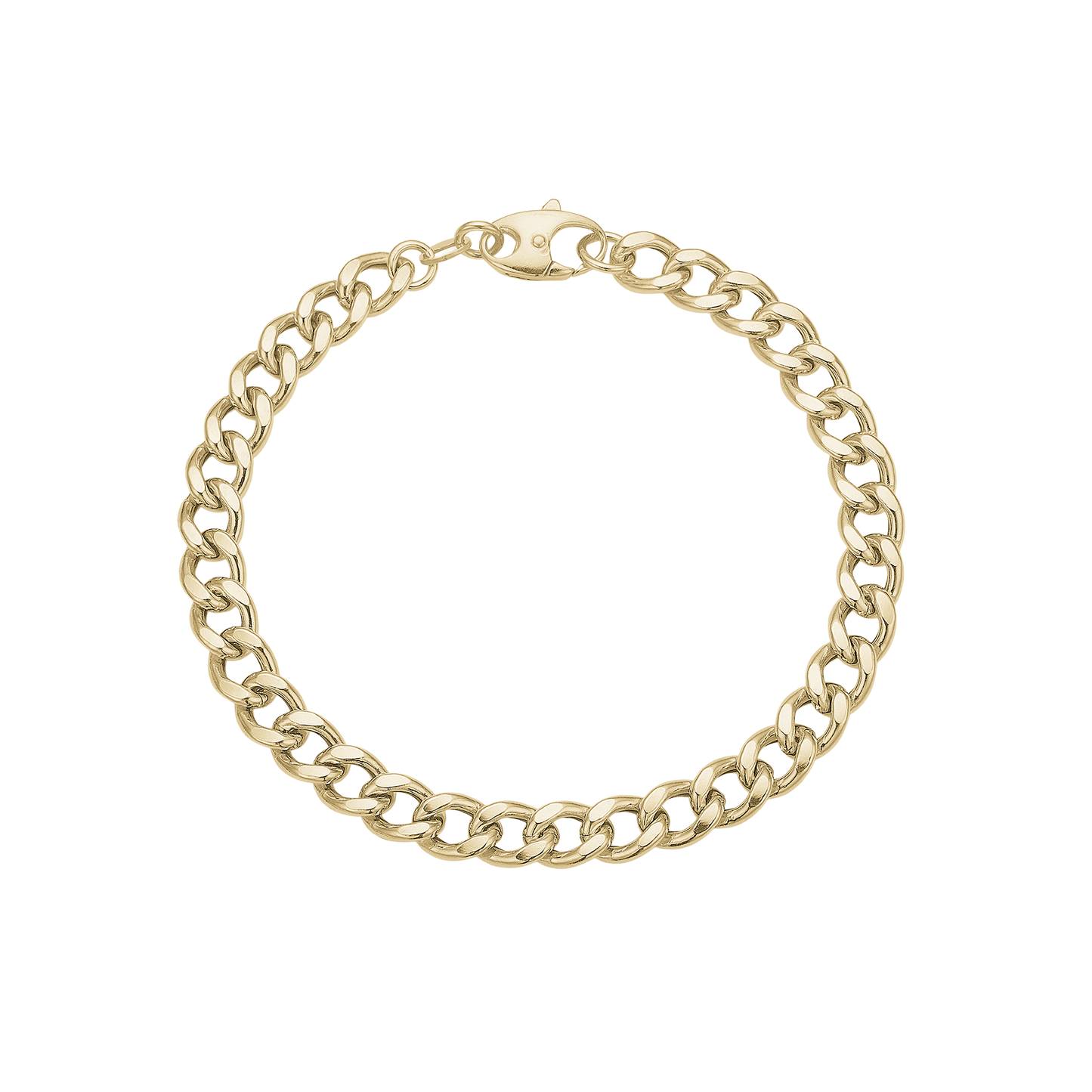 Armbånd Big Links Forgyldt Sterling Sølv 19 cmn