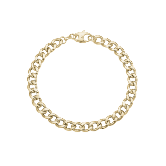 Armbånd Big Links Forgyldt Sterling Sølv 19 cmn