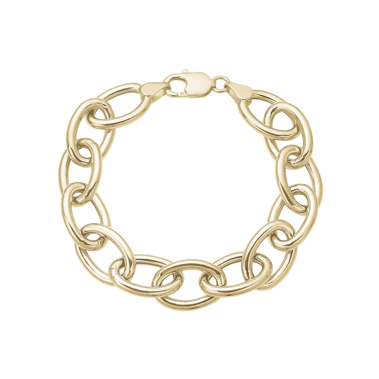 Armbånd Store Led Forgyldt Sterling Sølv 20 cm