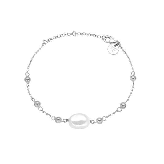 Armbånd Barok Perle Sterling Sølv 16 + 4 cm