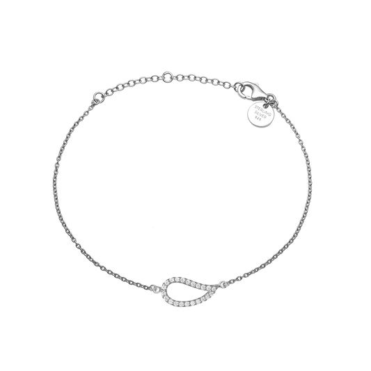 Armbånd Blad Cubic Zirkonia Sterling Sølv 16 + 4 cm