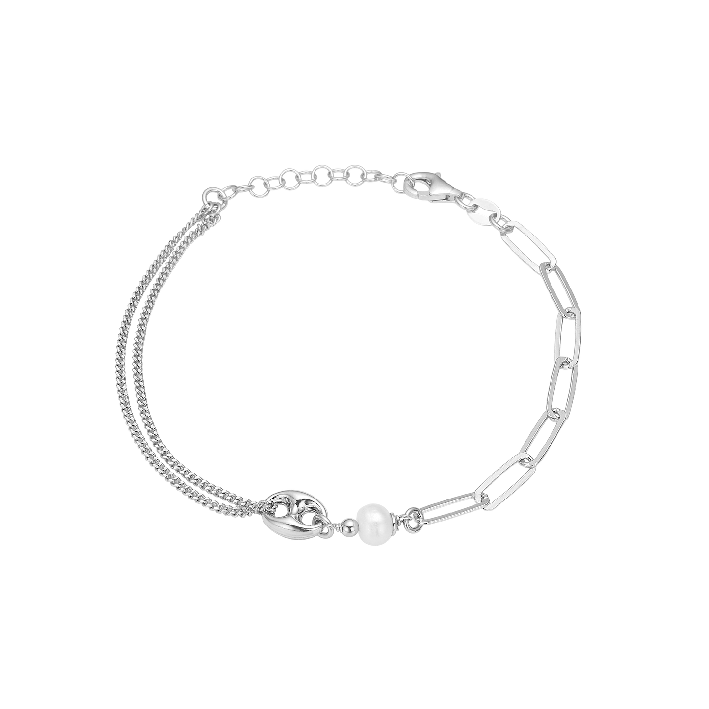 Armbånd Led/Bønne Sterling Sølv 20 cm