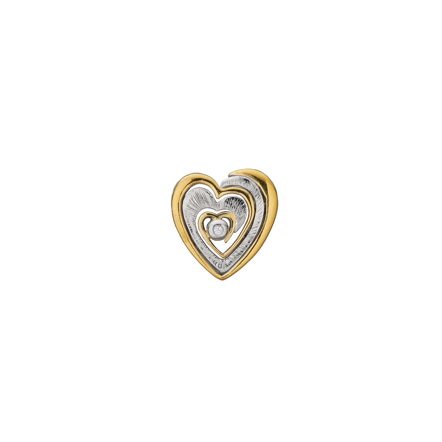 Connections Lås Heart Twist Sterling Sølv / Forgyldt Sterling Sølv