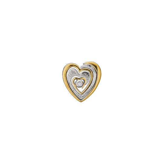 Connections Lås Heart Twist Sterling Sølv / Forgyldt Sterling Sølv