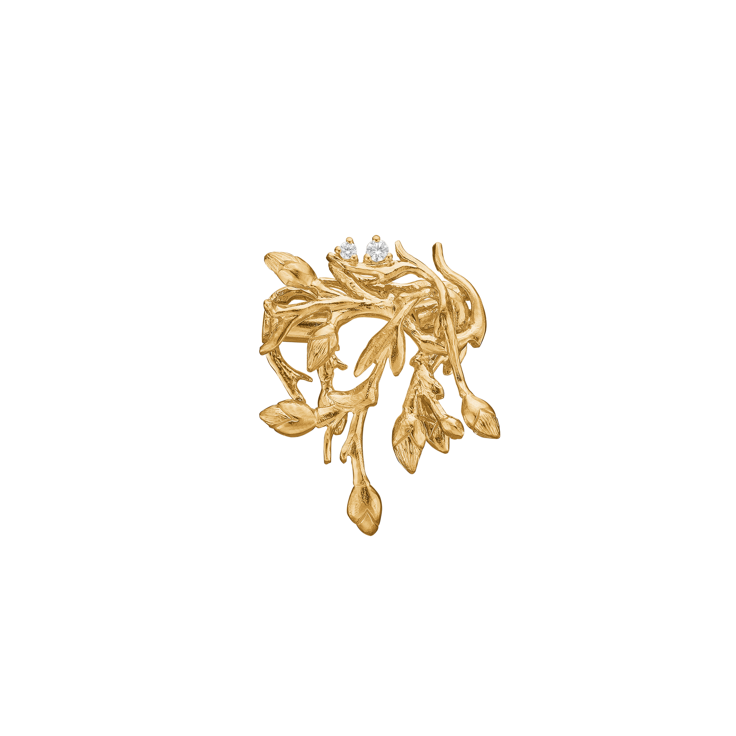 Connections Lås Branch Cubic Zirkonia Forgyldt Sterling Sølv