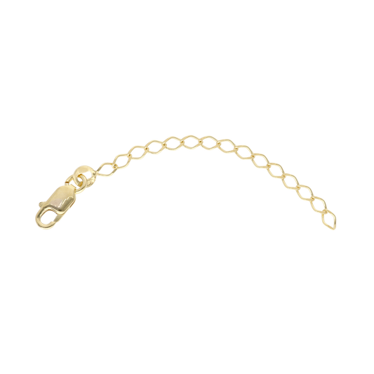Forlænger Armbånd Ankel Hals Forgyldt Sterling Sølv 5 cm