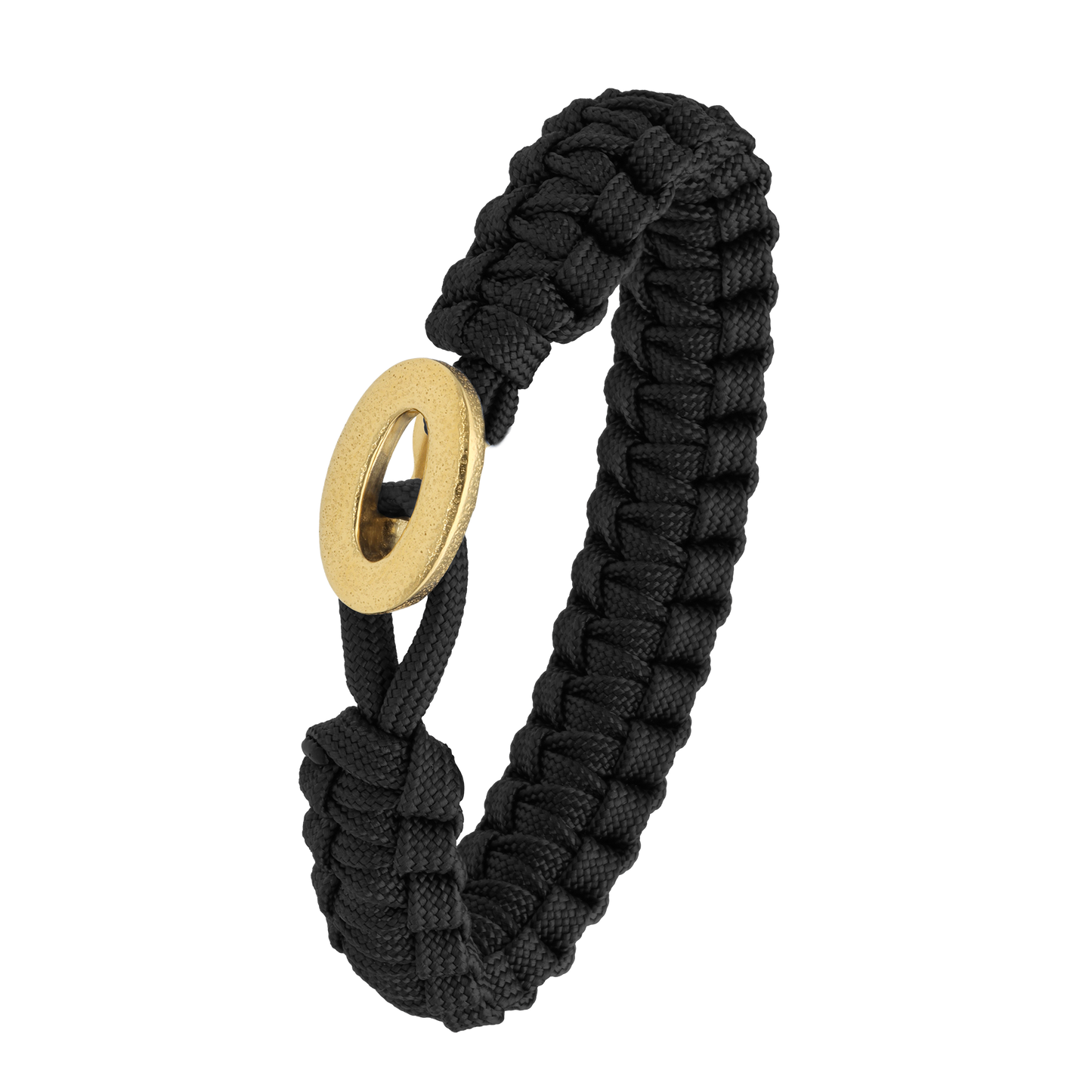 From Soldier To Soldier Armbånd Sort med Børstet Forgyldt Sølv Lås
