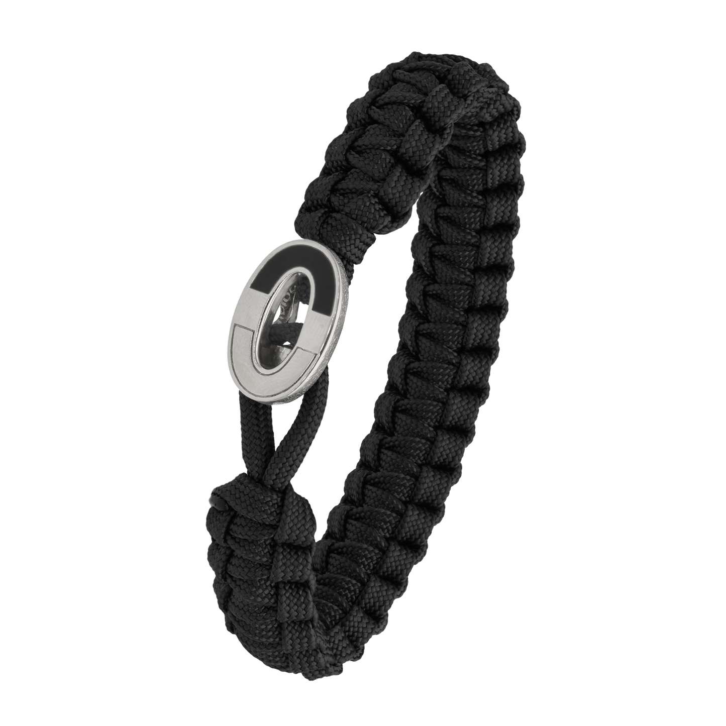 From Soldier To Soldier Armbånd Sort med Dark Bright Sterling Sølv Lås