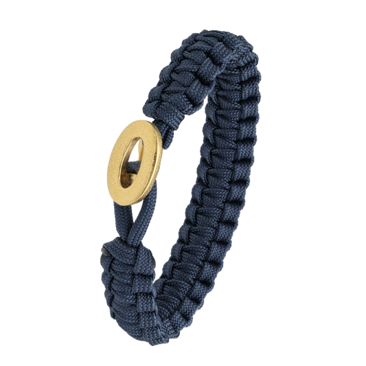 From Soldier To Soldier Armbånd Blå med Børstet Forgyldt Sterling Sølv Lås