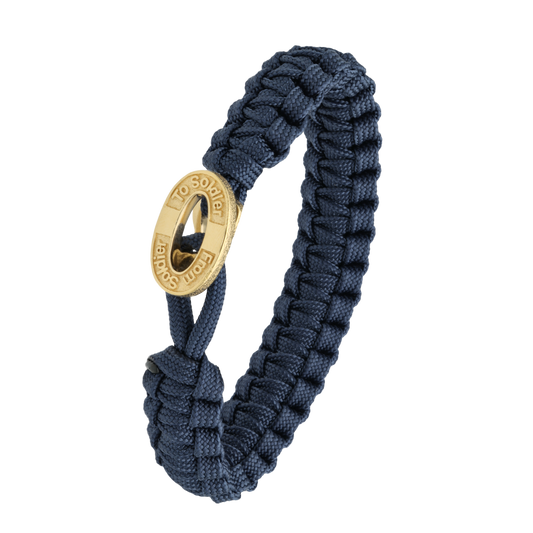 From Soldier To Soldier Armbånd Blå med Oxideret Forgyldt Sterling Sølv Lås