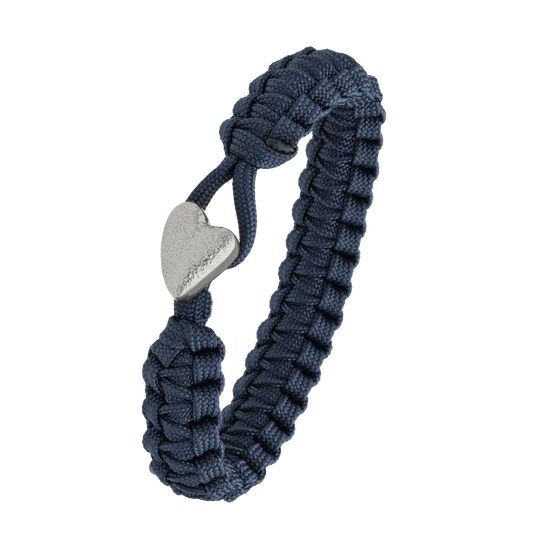 From Soldier To Soldier Armbånd Blå med Sterling Sølv Hjerte Lås