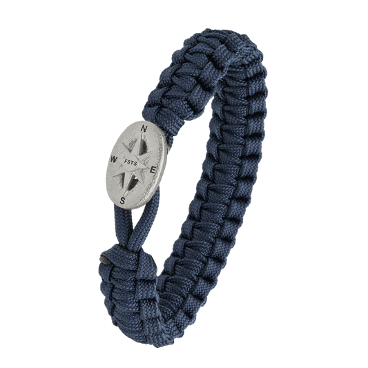From Soldier To Soldier Armbånd Blå med Sterling Sølv Kompas Lås