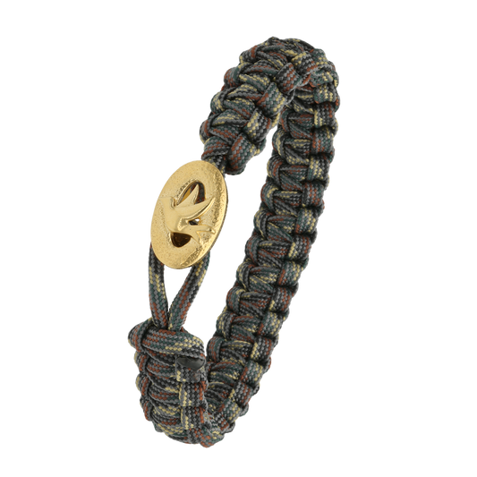 From Soldier To Soldier Armbånd Camouflage med Forgyldt Sterling Sølv Fredsdue Lås
