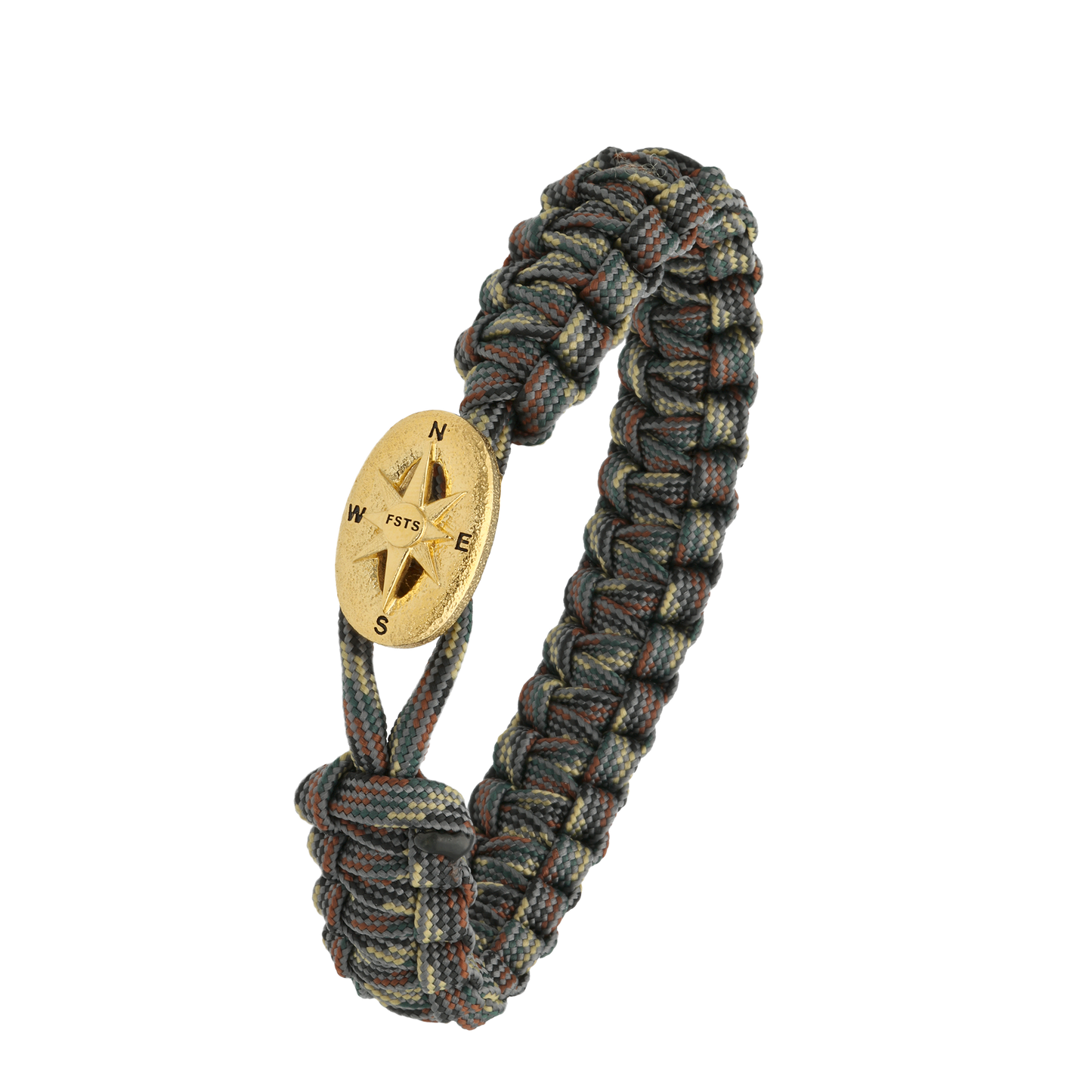 From Soldier To Soldier Armbånd Camouflage med Forgyldt Sterling Sølv Kompas Lås
