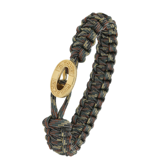 From Soldier To Soldier Armbånd Camouflage med Oxideret Forgyldt Sterling Sølv Lås