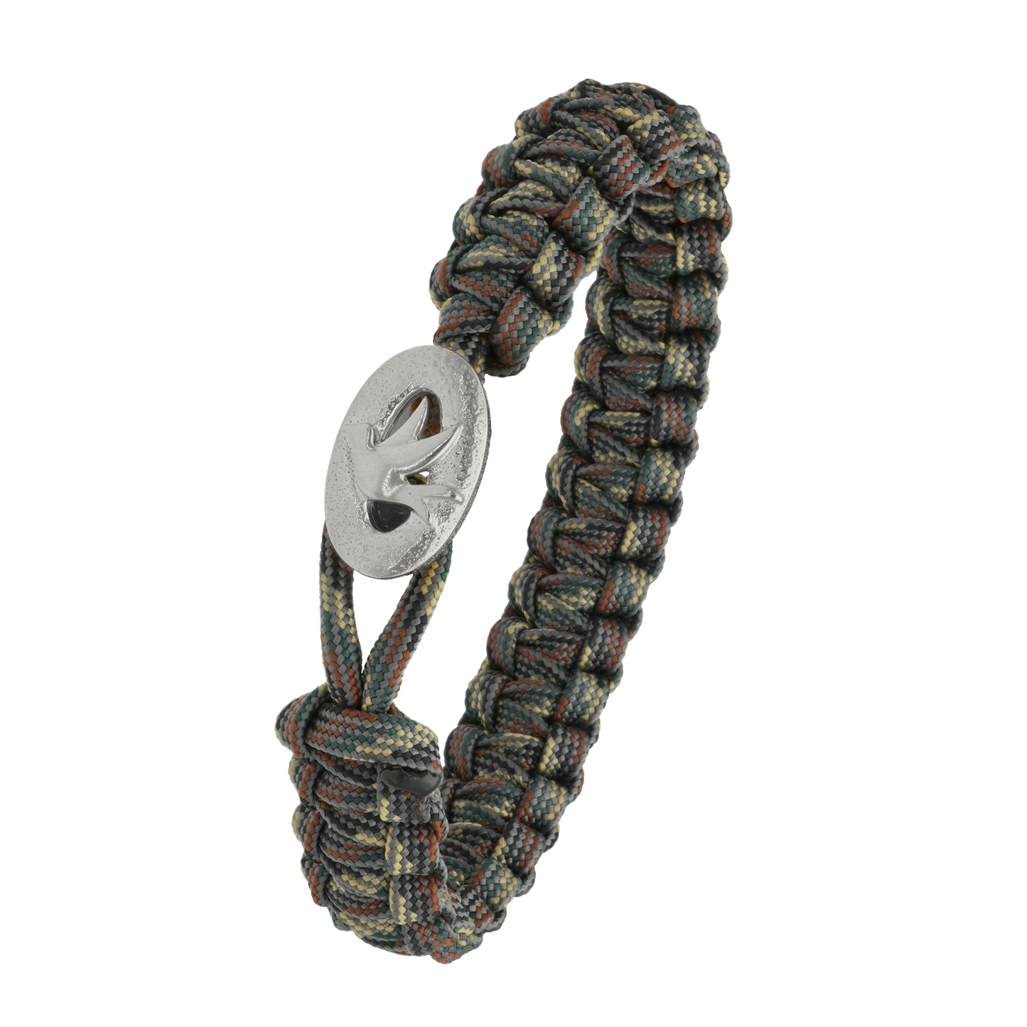 From Soldier To Soldier Armbånd Camouflage med Sterling Sølv Fredsdue Lås