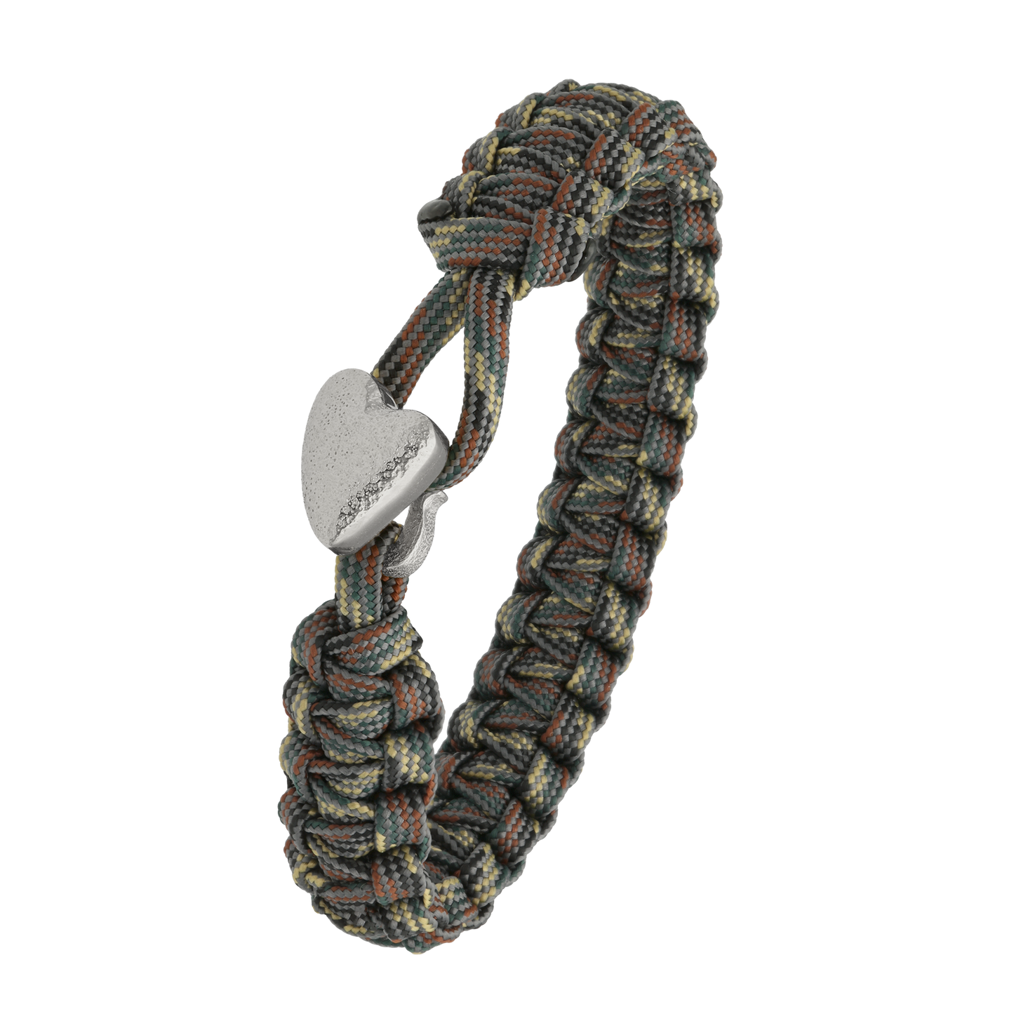 From Soldier To Soldier Armbånd Camouflage med Sterling Sølv Hjerte Lås