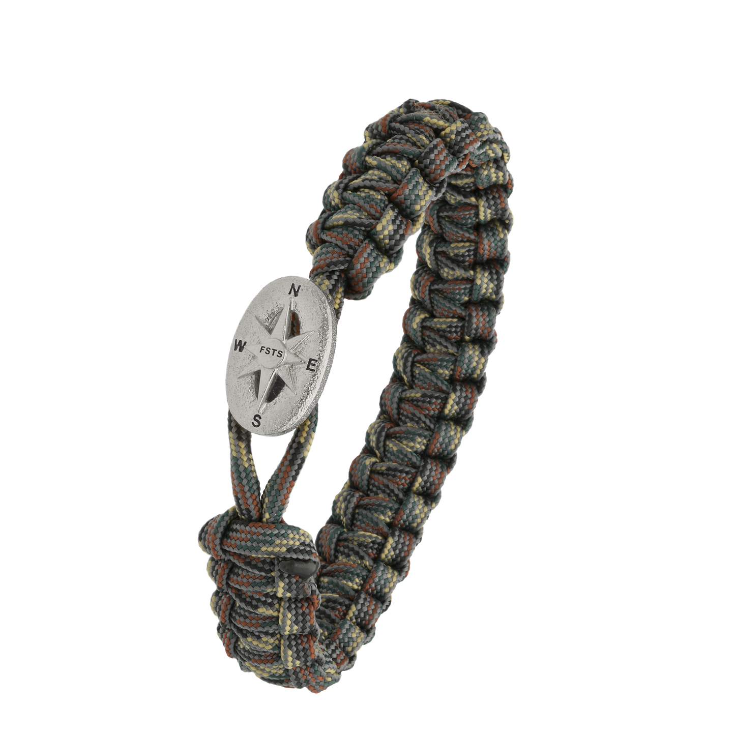 From Soldier To Soldier Armbånd Camouflage med Sterling Sølv Kompas Lås