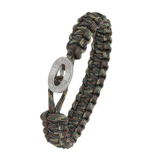 From Soldier To Soldier Armbånd Camouflage med Oxideret Sterling Sølv Lås