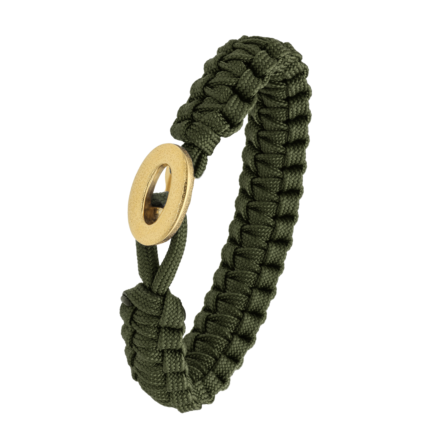 From Soldier To Soldier Armbånd Grøn med Børstet Forgyldt Sterling Sølv Lås