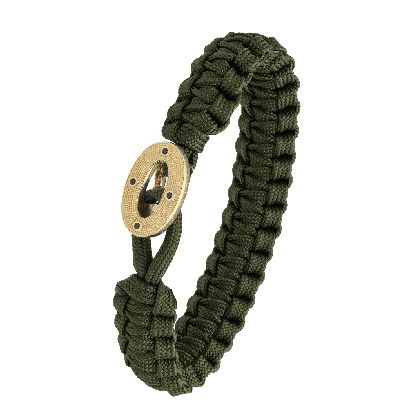From Soldier To Soldier Armbånd Grøn med Forgyldt Sterling Sølv Maritim Lås