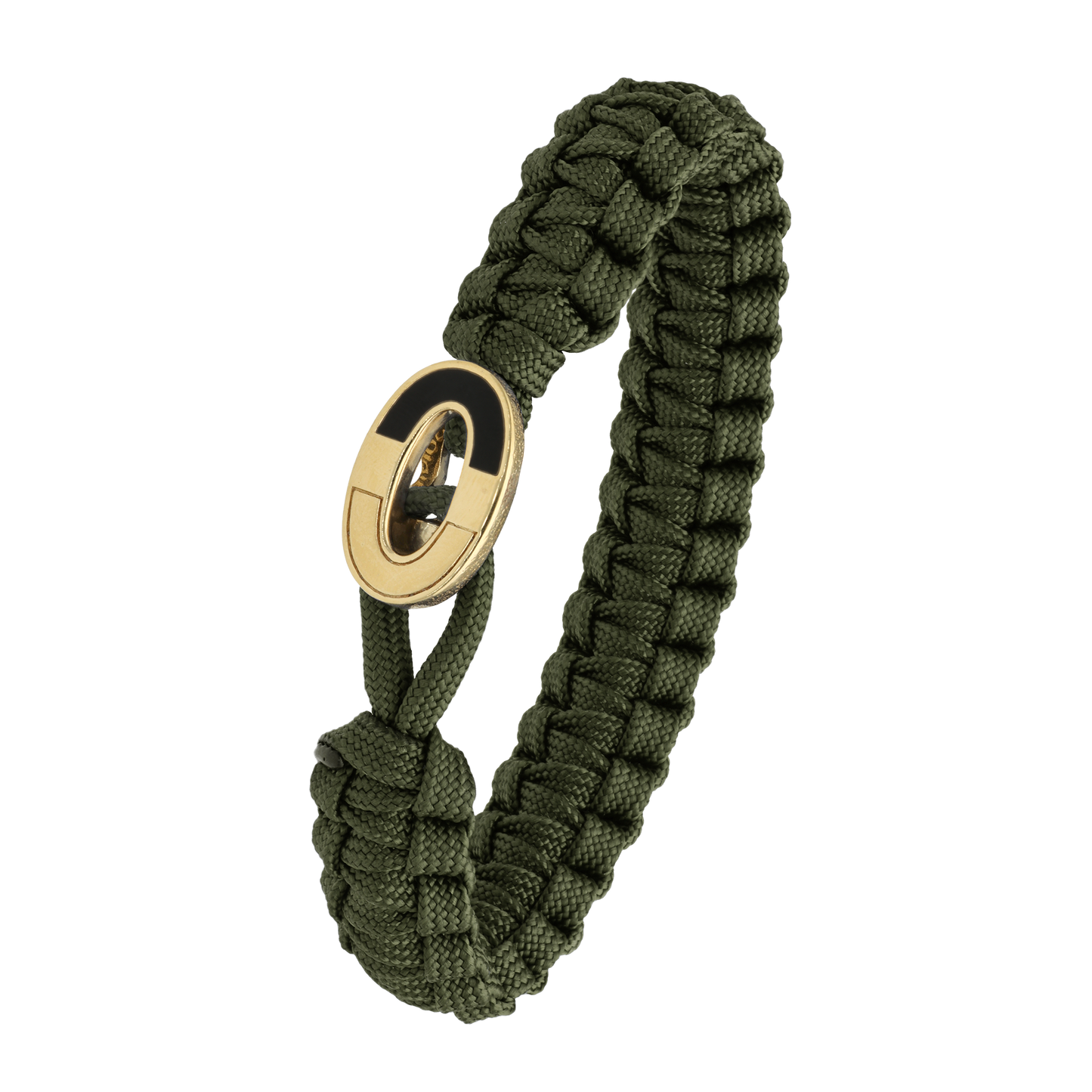 From Soldier To Soldier Armbånd Grøn med Forgyldt Sterling Sølv Dark Bright Lås