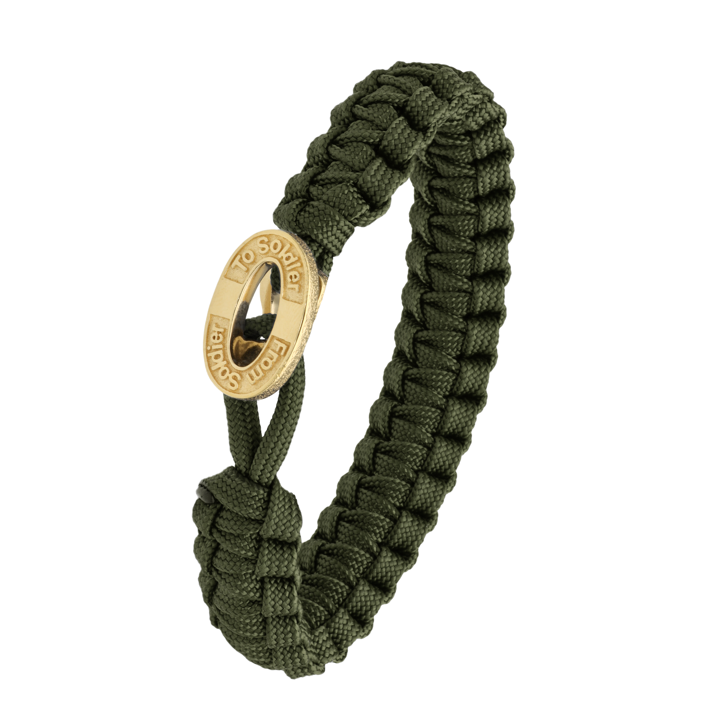 From Soldier To Soldier Armbånd Grøn med Oxideret Forgyldt Sterling Sølv Lås