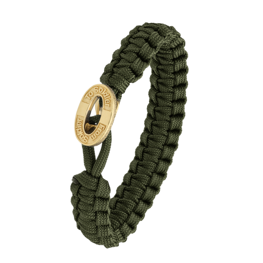 From Soldier To Soldier Armbånd Grøn med Oxideret Forgyldt Sterling Sølv Lås