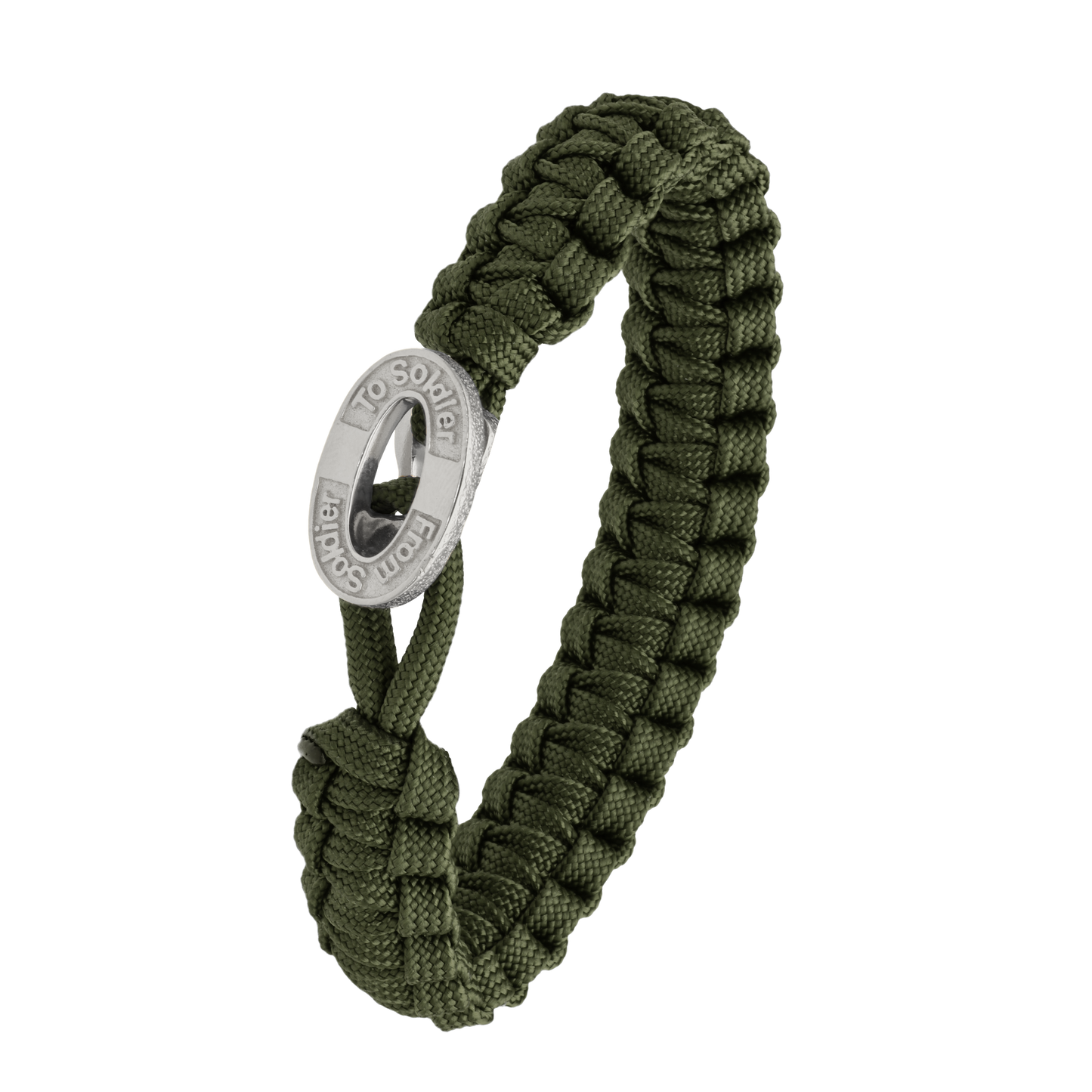 From Soldier To Soldier Armbånd Grøn med Oxideret Sterling Sølv Lås