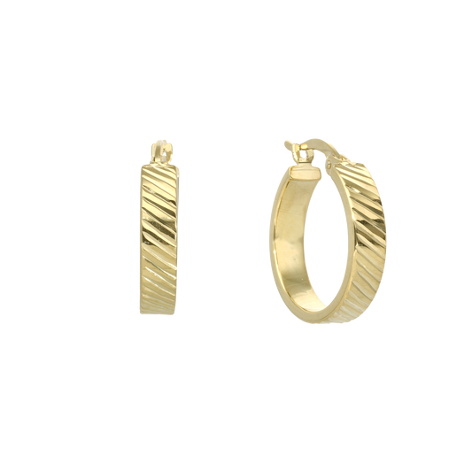 Creoler Groove 8 Karat Guld