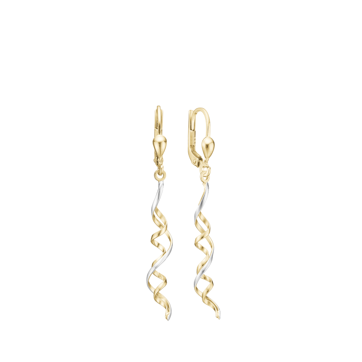 Ørehænger Twist 8 Karat Guld/Hvidguld 43 mm