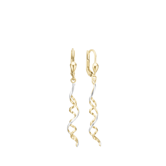 Ørehænger Twist 8 Karat Guld/Hvidguld 43 mm