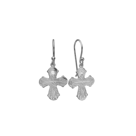 Øreringe Dagmar Kors Labgrown Diamant Sterling Sølv 16 x 14 mm