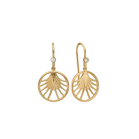 Ørehænger Cubic Zirkonia Forgyldt Sterling Sølv