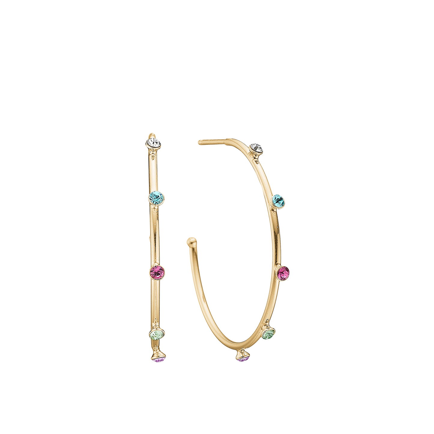 Øreringe Colorful World Cubic Zirkonia Forgyldt Sterling Sølv