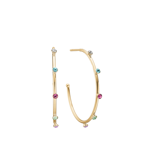 Øreringe Colorful World Cubic Zirkonia Forgyldt Sterling Sølv