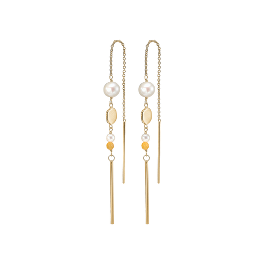 Øreringe Color Your Life Pearl/Peach Forgyldt Sterling Sølv